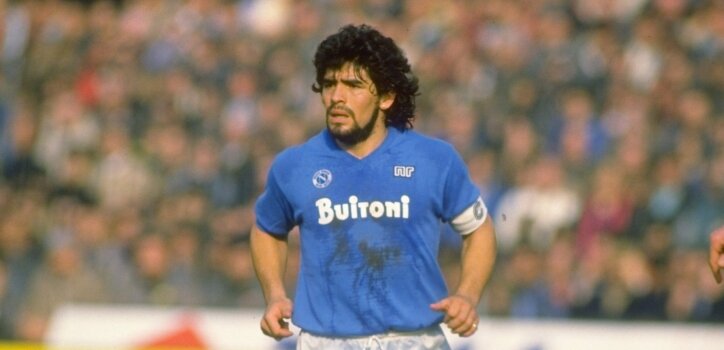 Diego Maradona of Napoli SSC