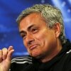 Chelsea manager Mourinho gestures during a news conference at Stamford Bridge in London