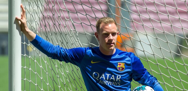 Marc-Andre Ter Stegen Is Unveiled At Camp Nou As New Barcelona Signing